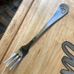 Engraved Cocktail Fork