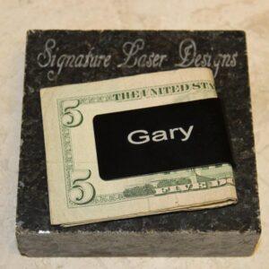 Personalized Black Money Clip