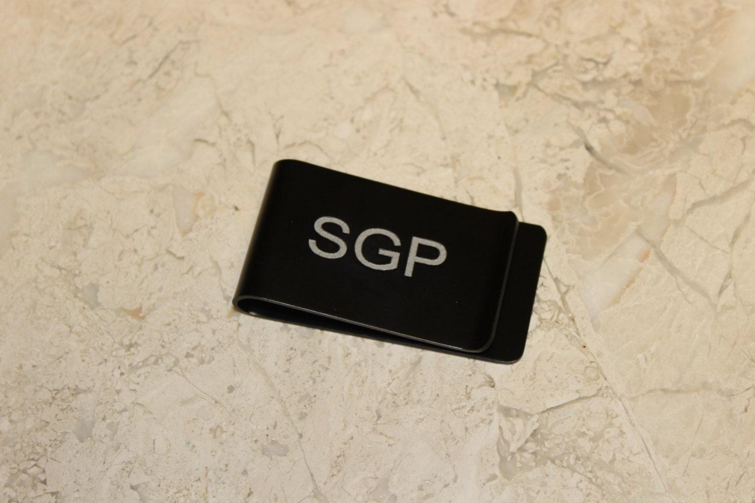 Personalized Black Money Clip – photo 2