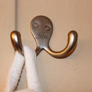 Engraved Double Robe Hook