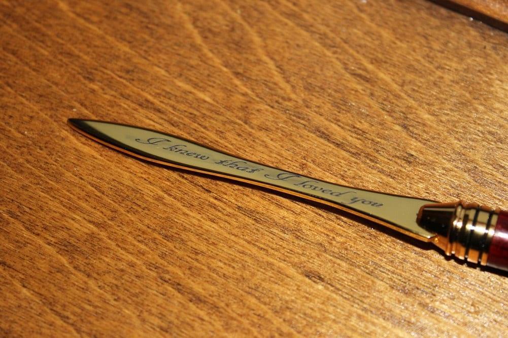 Engraved Letter Opener