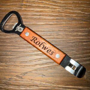 Personalized Wood Handle Can &amp; Bottle Opener