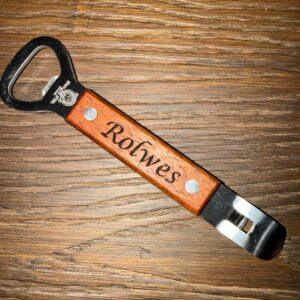 Personalized Wood Handle Can & Bottle Opener
