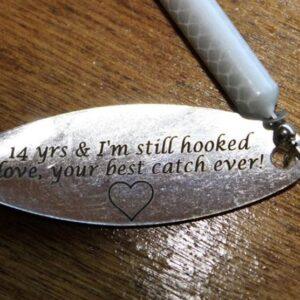 Personalized Engraved Fishing Lure – Anniversary Gift for Him
