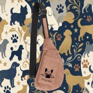 Engraved Dog Breed Sling Bag