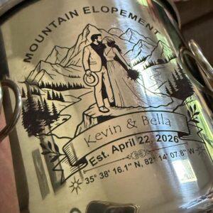 Mountain Elopement Camp Mug Set of 2