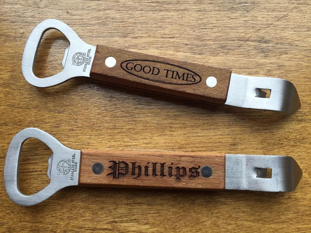 Personalized Wood Handle Can & Bottle Opener – photo 2