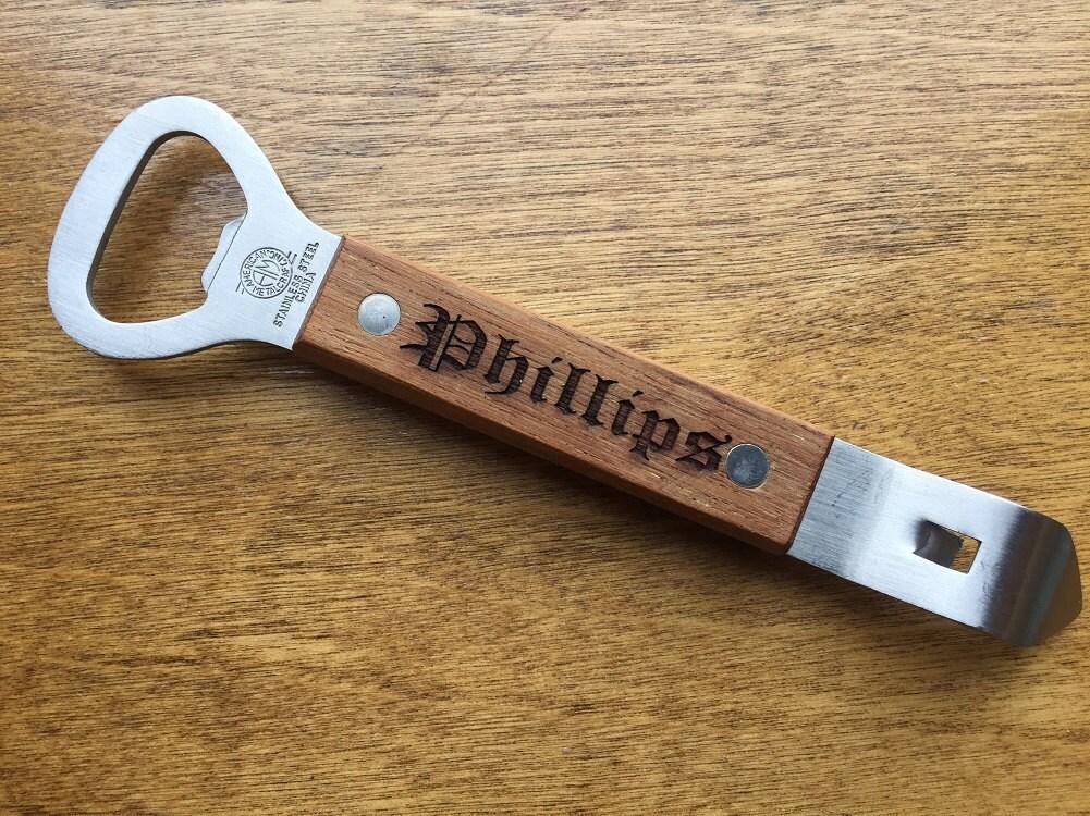Personalized Wood Handle Can & Bottle Opener – photo 4