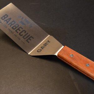Personalized Grill Spatula with Wood Handle