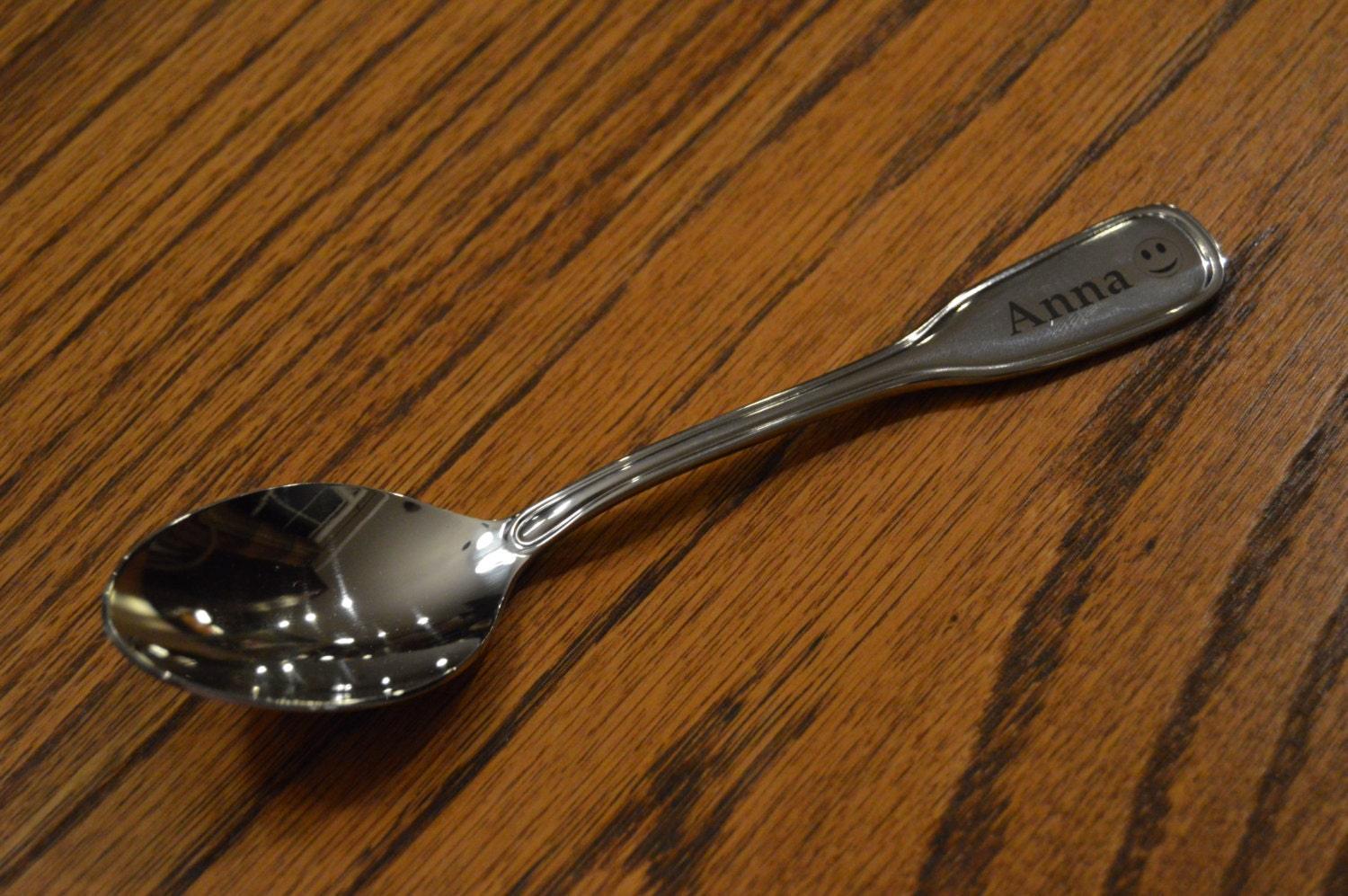 "Happy Spoon" with Name and Smiley Face
