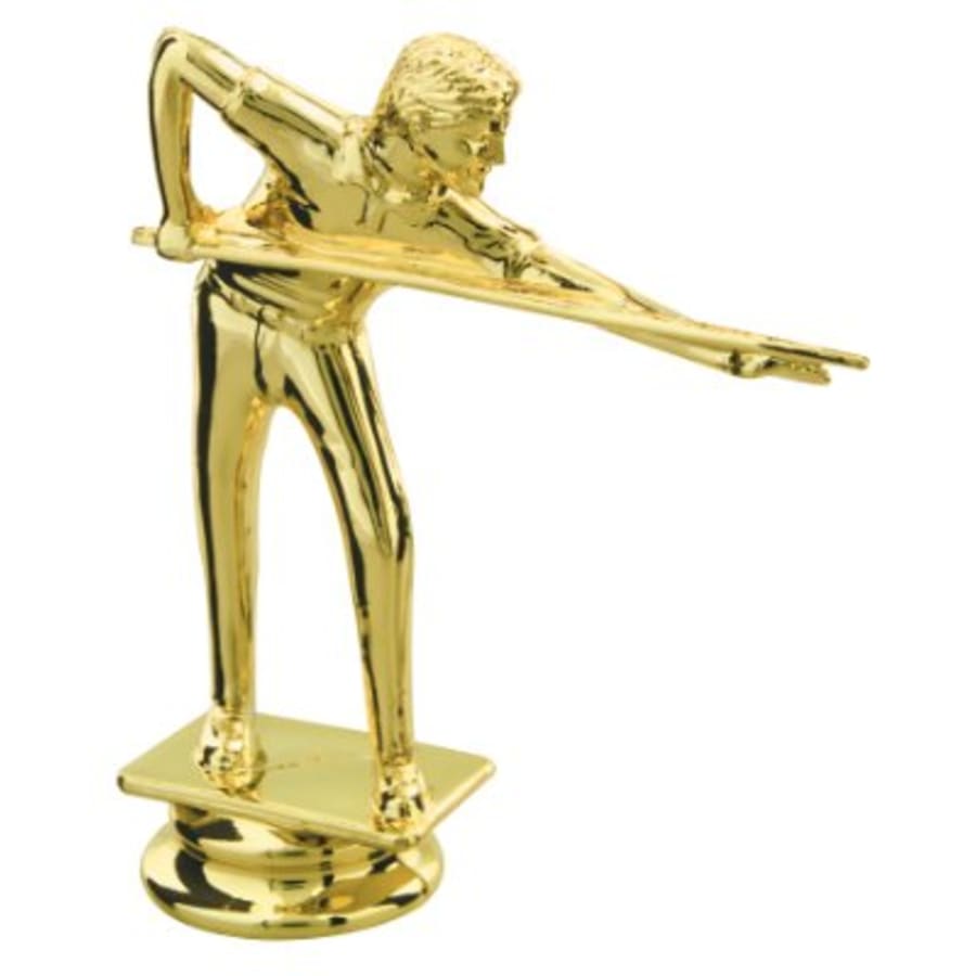 Individual Sport Trophy Figures: Track, Tennis, Golf, Bowling, Martial Arts and More (Packs) - 4 1/4" Male Billiards Figure
