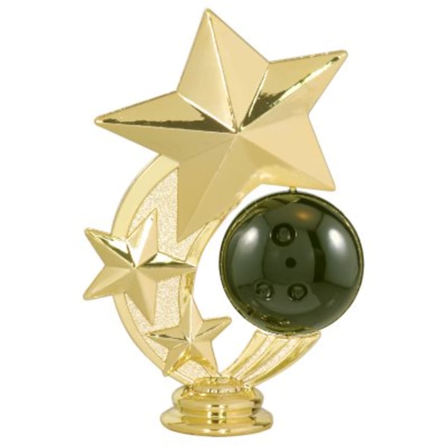 Individual Sport Trophy Figures: Track, Tennis, Golf, Bowling, Martial Arts and More (Packs) - 5" Bowling 3-Star Spinning Figure
