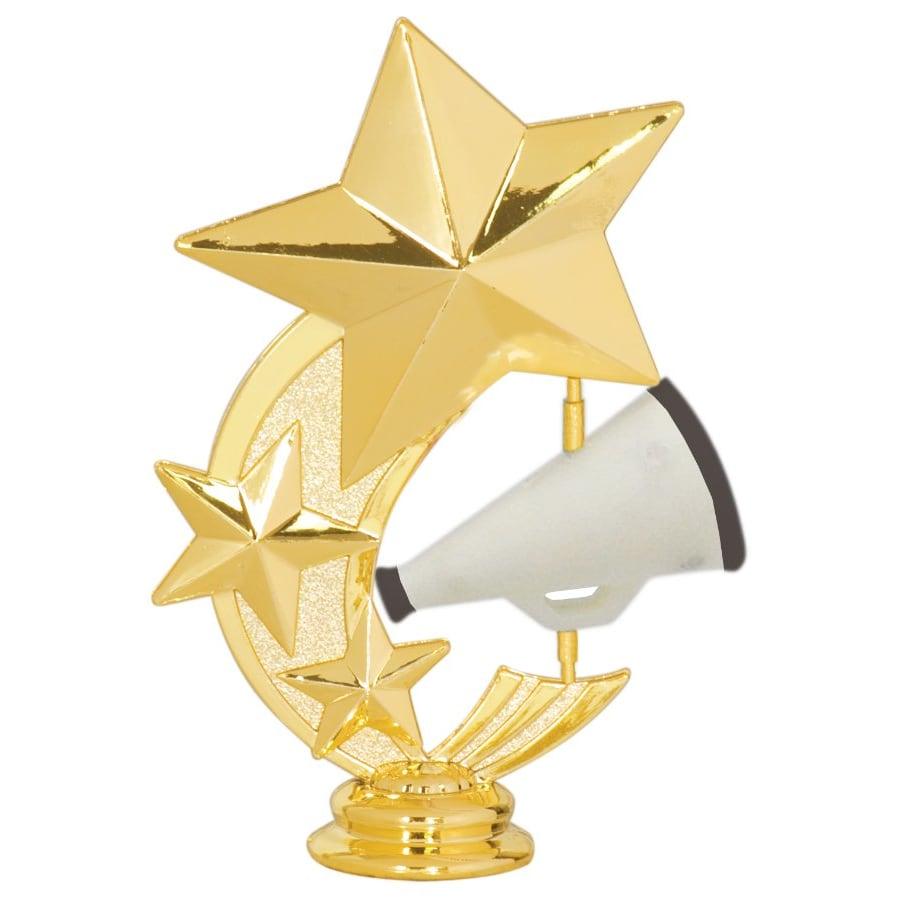 Individual Sport Trophy Figures: Track, Tennis, Golf, Bowling, Martial Arts and More (Packs) - 5" 3-Star Spinning Cheer Figure