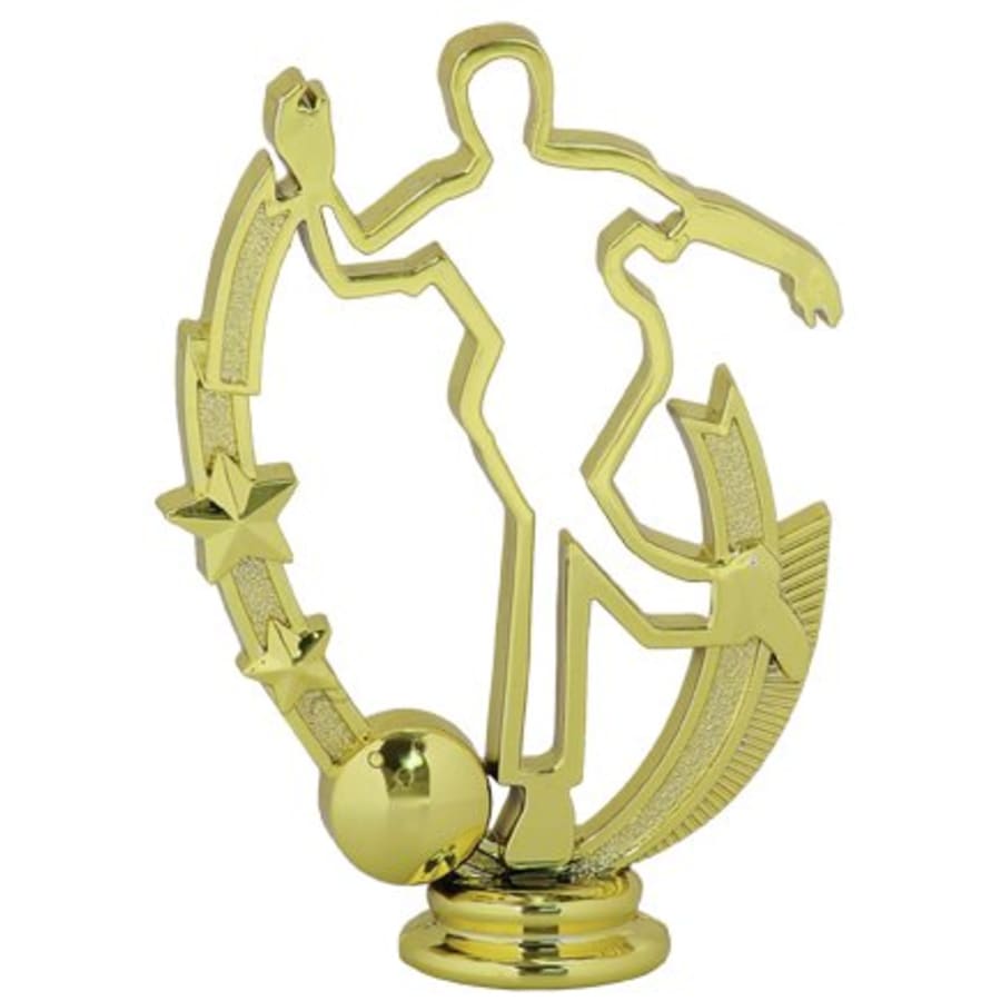 Individual Sport Trophy Figures: Track, Tennis, Golf, Bowling, Martial Arts and More (Packs) - 5" Gold Bowling Profile Figure