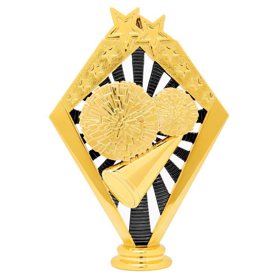 Individual Sport Trophy Figures: Track, Tennis, Golf, Bowling, Martial Arts and More (Packs) - 6" Black/Gold Cheer Sunrise Figure