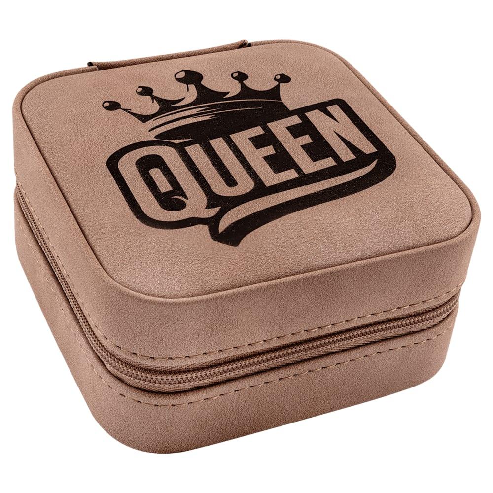 Personalized Travel Jewelry Box - Blush