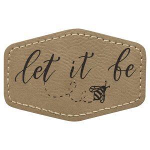 Laserable Leatherette Patch Blanks with Adhesive, Hexagon and Specialty Shape (Packs) - 3 1/2" x 2" Football Shaped