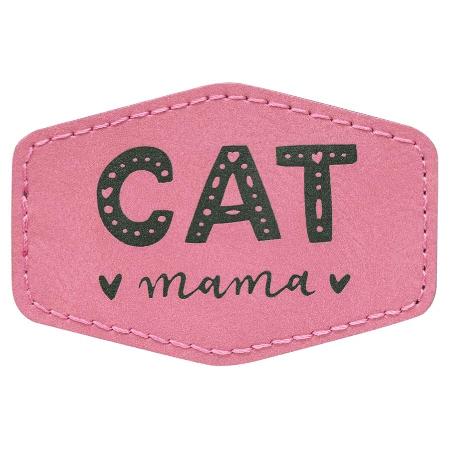 Laserable Leatherette Patch Blanks with Adhesive, Hexagon and Specialty Shape (Packs) - 3" x 2" Hex Pink