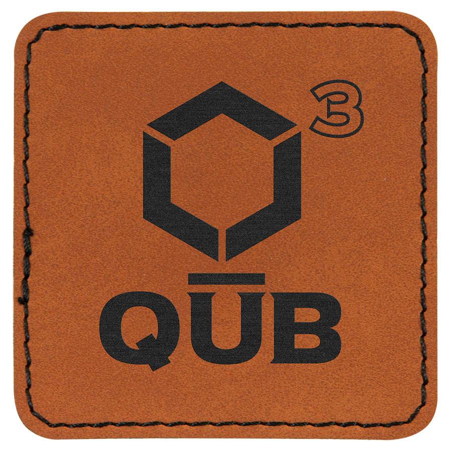 Laserable Leatherette Patch Blanks with Adhesive, Rectangle and Square (Packs) - 2 1/2" x 2 1/2" Square Rawhide
