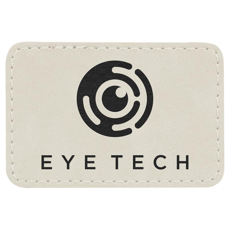 Laserable Leatherette Patch Blanks with Adhesive, Rectangle and Square (Packs) - 3" x 2" Rectangle Rustic/Gold