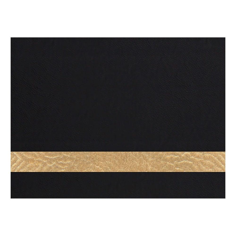 Laserable Leatherette Sheets 12x18 with Adhesive Back (Faux Leather Blanks) - Black/Gold / 1 Sheet
