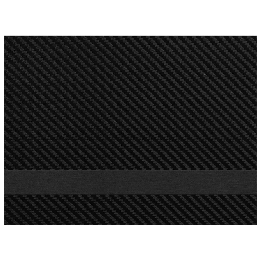 Laserable Leatherette Sheets 12x18 with Adhesive Back (Faux Leather Blanks) - Black Carbon Fiber/Black / 1 Sheet