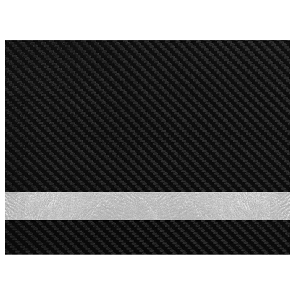 Laserable Leatherette Sheets 12x18 with Adhesive Back (Faux Leather Blanks) - Black Carbon Fiber/Silver / 1 Sheet