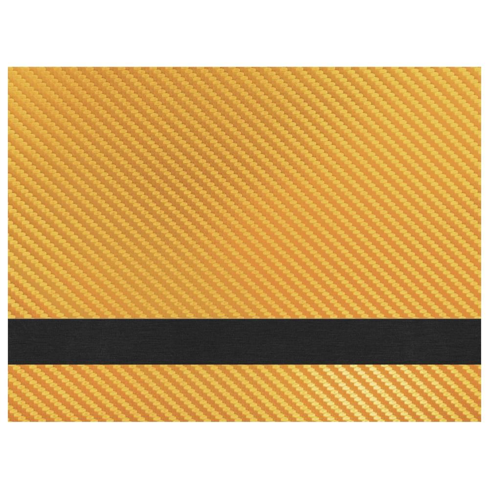 Laserable Leatherette Sheets 12x18 with Adhesive Back (Faux Leather Blanks) - Gold Carbon Fiber/Black / 1 Sheet