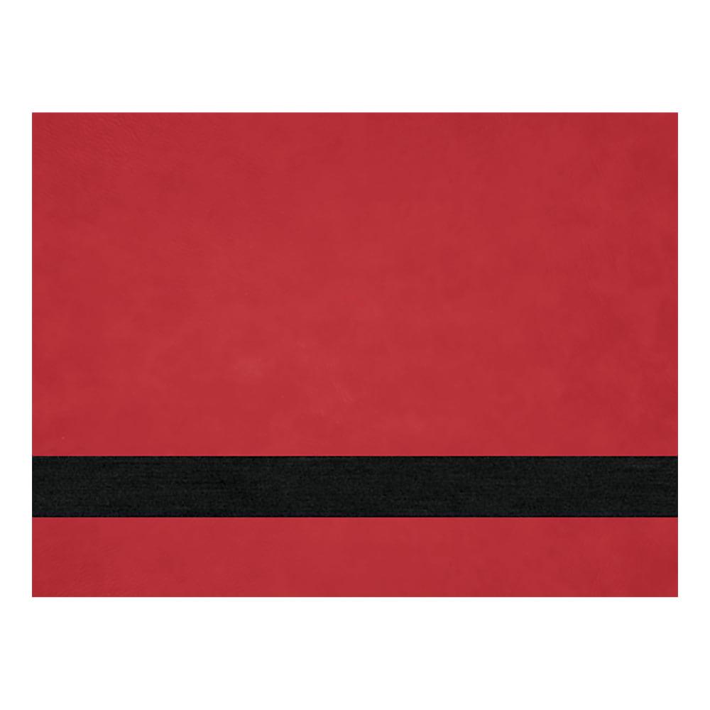Laserable Leatherette Sheets 12x18 with Adhesive Back (Faux Leather Blanks) - Red/Black / 1 Sheet