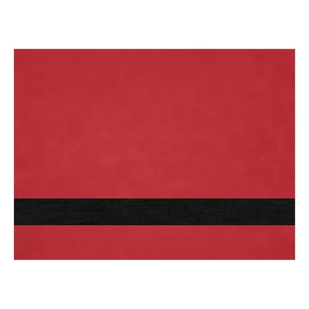 Laserable Leatherette Sheets 12x24, No Adhesive (Faux Leather Blanks) - Standard, 1.2mm / Red/Black / 1 Sheet