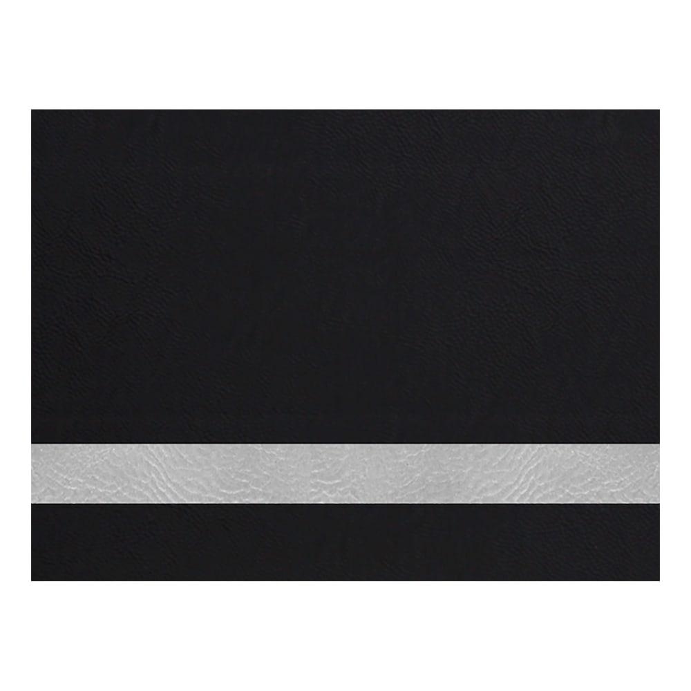 Laserable Leatherette Sheets 12x24, No Adhesive (Faux Leather Blanks) - Standard, 1.2mm / Black/Silver / 1 Sheet