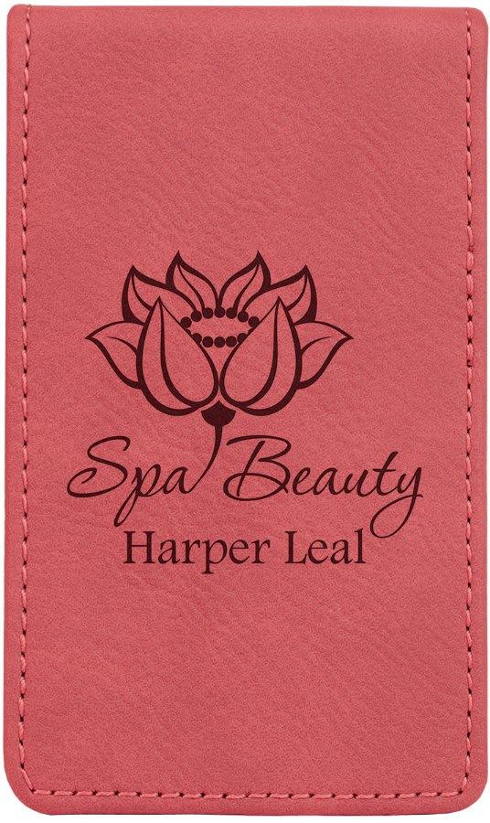 Personalized Manicure Set, 7-Piece Faux Leather Case - Pink