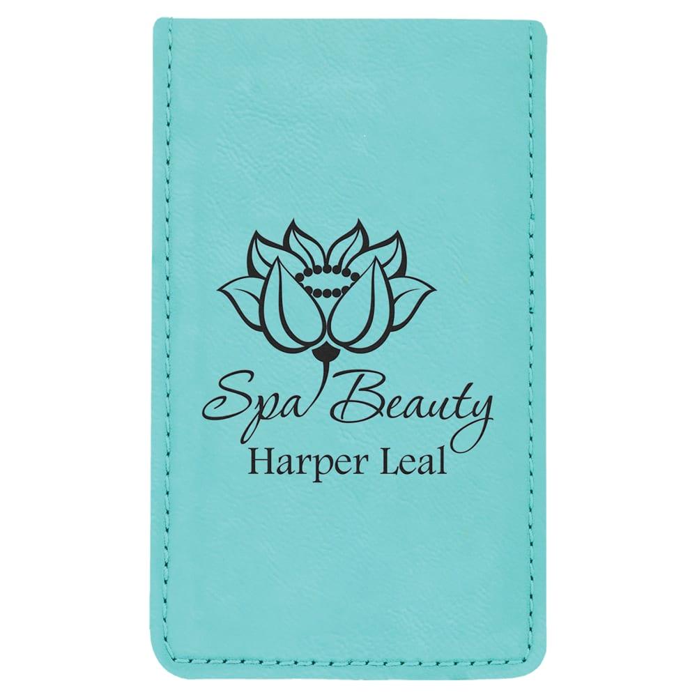 Personalized Manicure Set, 7-Piece Faux Leather Case - Teal