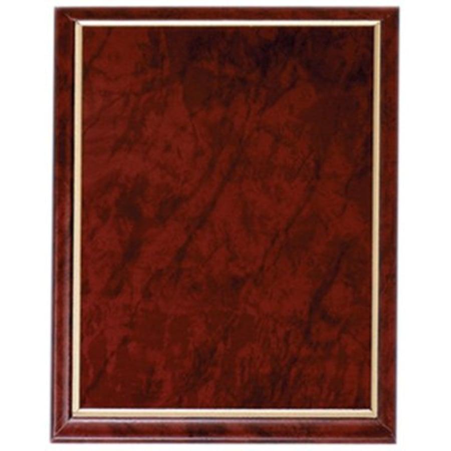 Marble, Color and Black Finish Plaque Boards, Blank - 10 1/2" x 13" Ruby Marble Finish Plaque with Gold Cove Edge