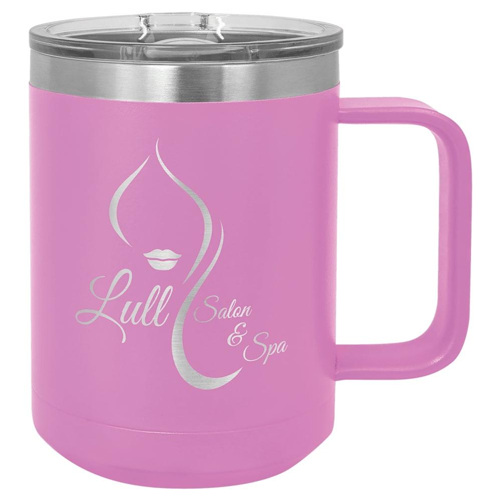 Personalized Polar Camel 15 oz. Insulated Coffee Mug - Light Purple