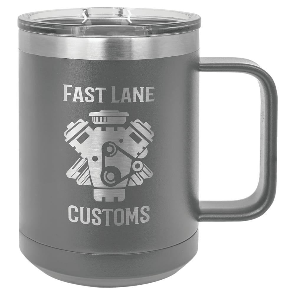 Personalized Polar Camel 15 oz. Insulated Coffee Mug - Dark Gray