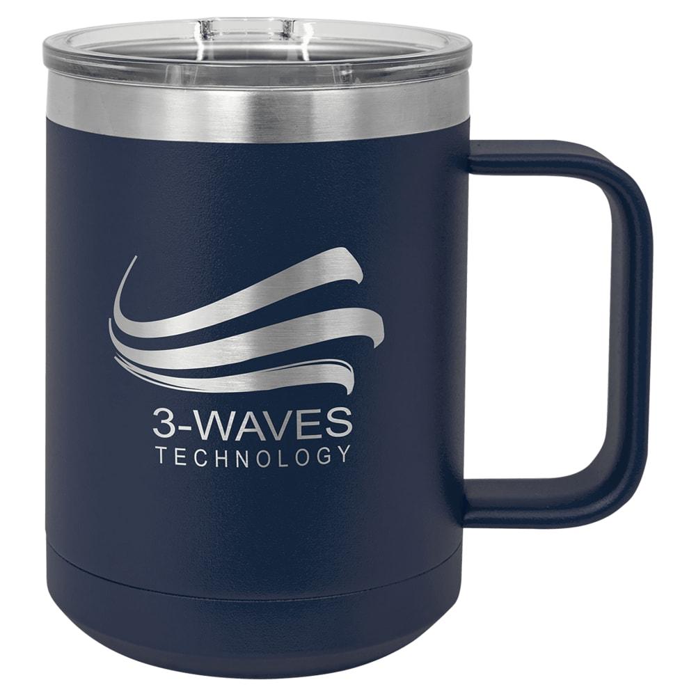 Personalized Polar Camel 15 oz. Insulated Coffee Mug - Navy Blue