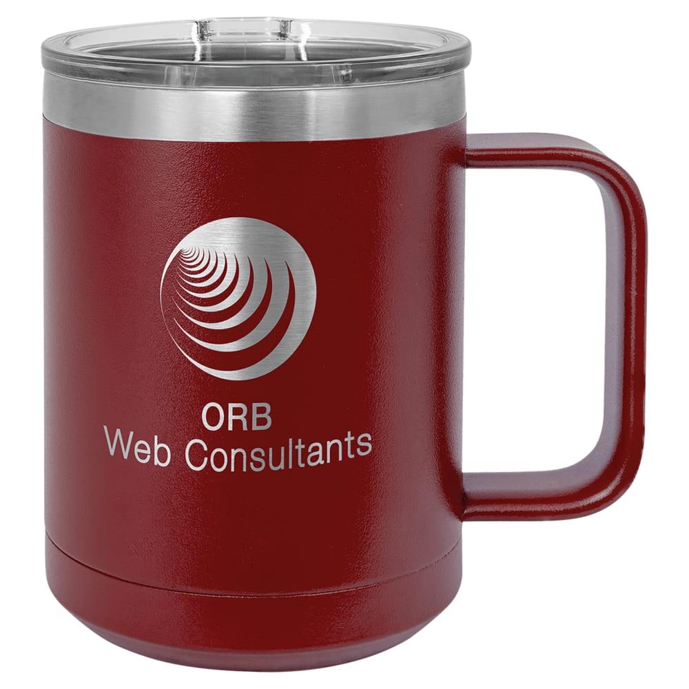 Personalized Polar Camel 15 oz. Insulated Coffee Mug - Maroon