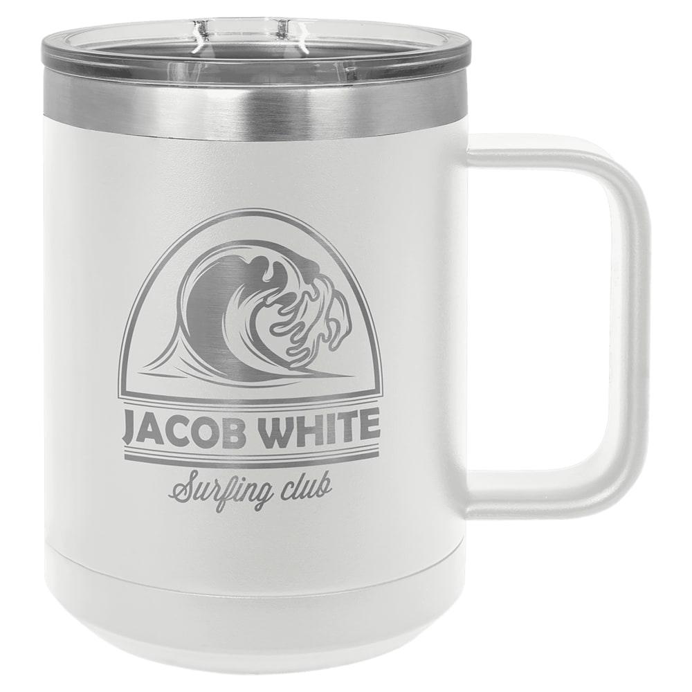 Personalized Polar Camel 15 oz. Insulated Coffee Mug - White