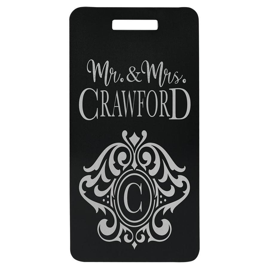 Name Badge Blanks, Large Perpetual Plates and Anodized Tags - 3 7/8" x 2" Black Anodized Aluminum Luggage Tag