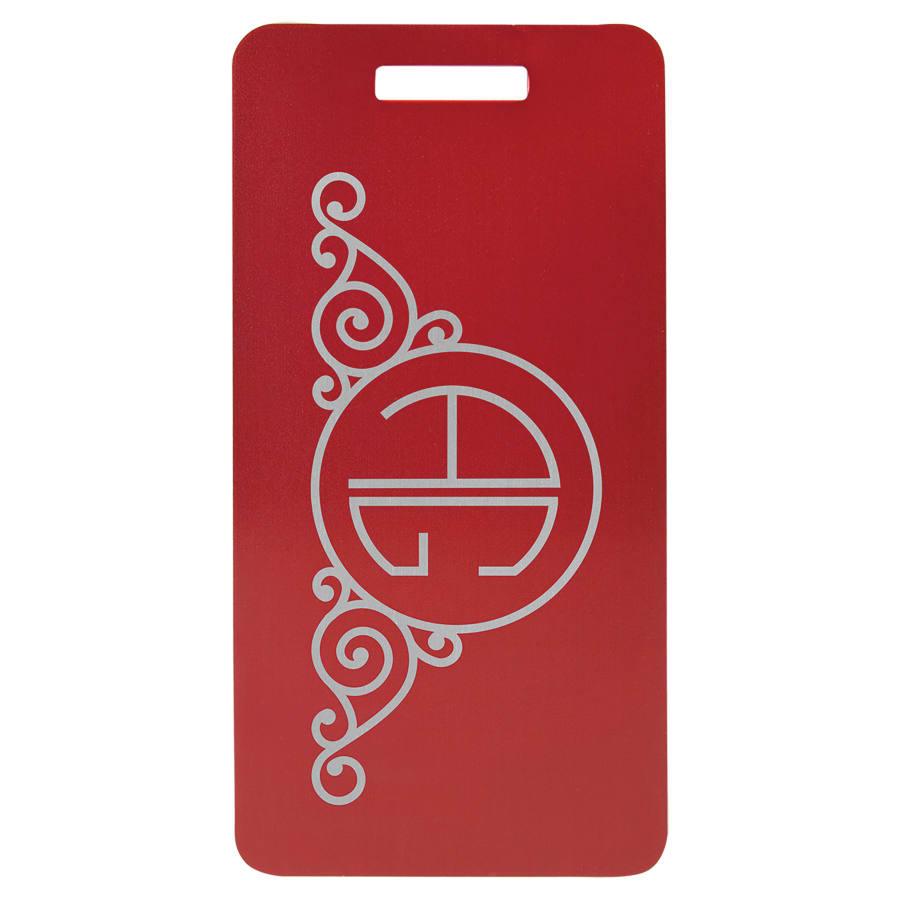 Name Badge Blanks, Large Perpetual Plates and Anodized Tags - 3 7/8" x 2" Red Anodized Aluminum Luggage Tag