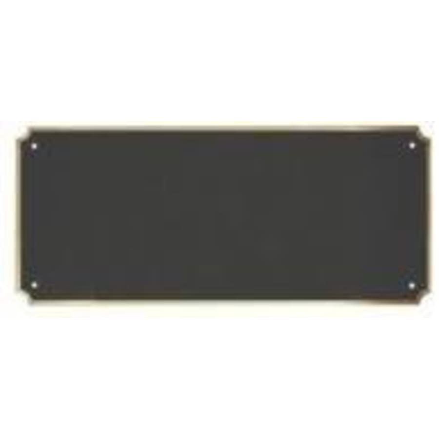 Name Badge Blanks, Large Perpetual Plates and Anodized Tags - 8 1/2" x 3 1/2" x .016 Laserable Black Brass Perpetual Plate with Gold Border
