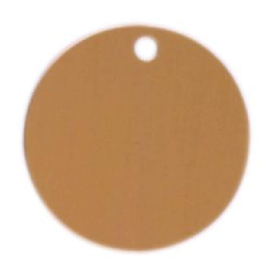 Perpetual Plates, Die-Cut Discs and Sublimation Tags (Packs) - 1 1/2" x .020" Solid Brass Round Key Tag