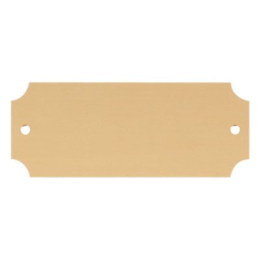 Perpetual Plates, Die-Cut Discs and Sublimation Tags (Packs) - 2 1/2" x 1" Satin Gold Brass Perpetual Plate