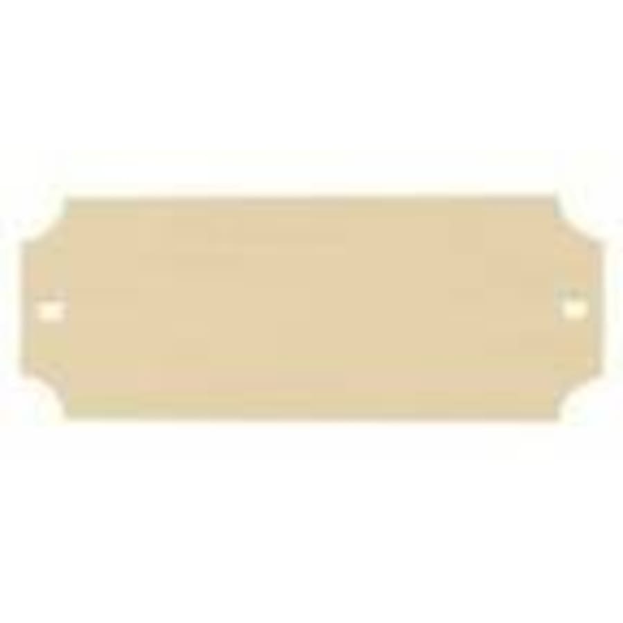 Perpetual Plates, Die-Cut Discs and Sublimation Tags (Packs) - 2 1/2" x 1" Sublimatable Bright Gold Aluminum Perpetual Plate