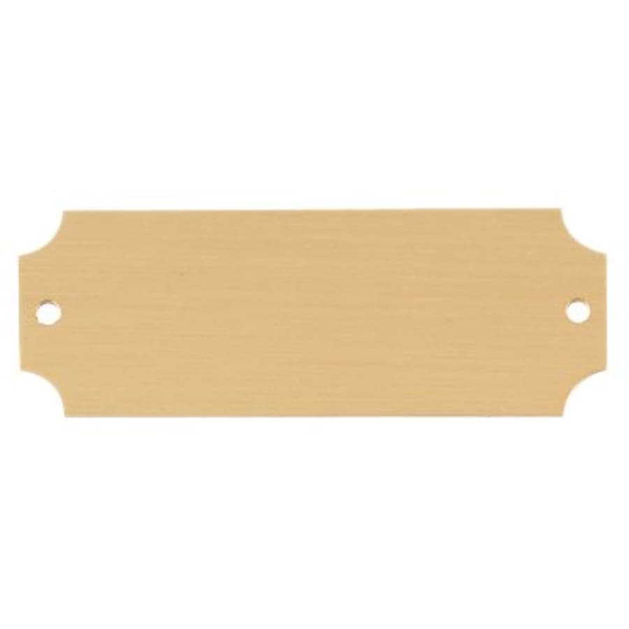 Perpetual Plates, Die-Cut Discs and Sublimation Tags (Packs) - 2 1/2" x 7/8" Satin Gold Brass Perpetual Plate