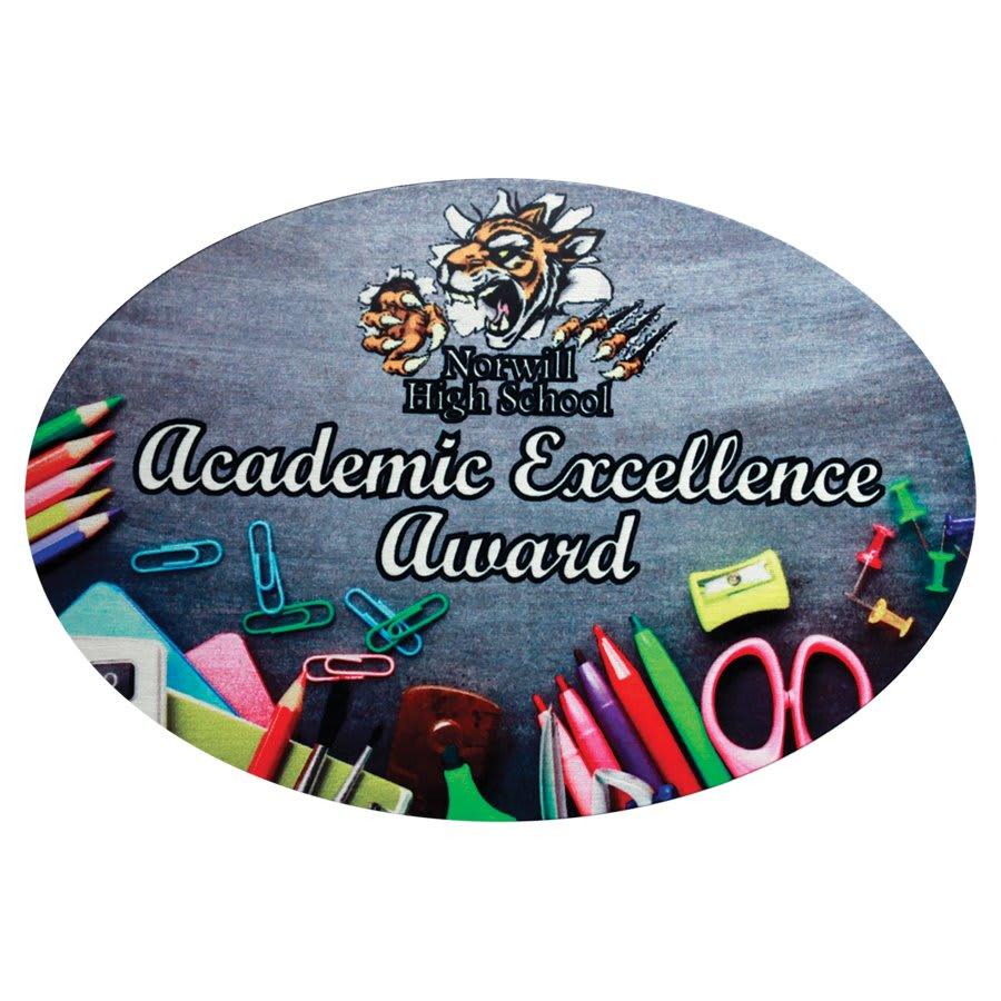 Perpetual Plates, Die-Cut Discs and Sublimation Tags (Packs) - 2" x 3" Satin Silver DynaSub Aluminum Oval