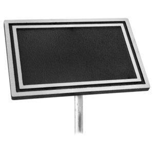 Personalized 10" x 8" Silver/Black Rectangle Cast Aluminum Sign with 24" Aluminum Rod