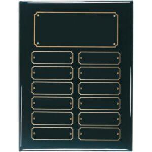 Personalized 12" Plate Black Piano Finish Completed Perpetual Plaque
