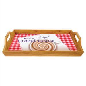Personalized 16 1/2" x 9 3/4" Bamboo Serving Tray (Insert/Plate not included)